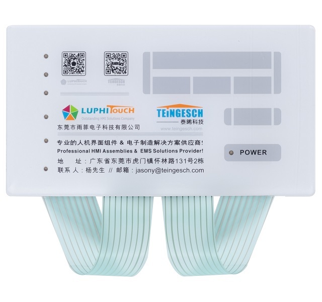 Polyester Circuit Capacitive Membrane Switches IP67 Waterproof 0